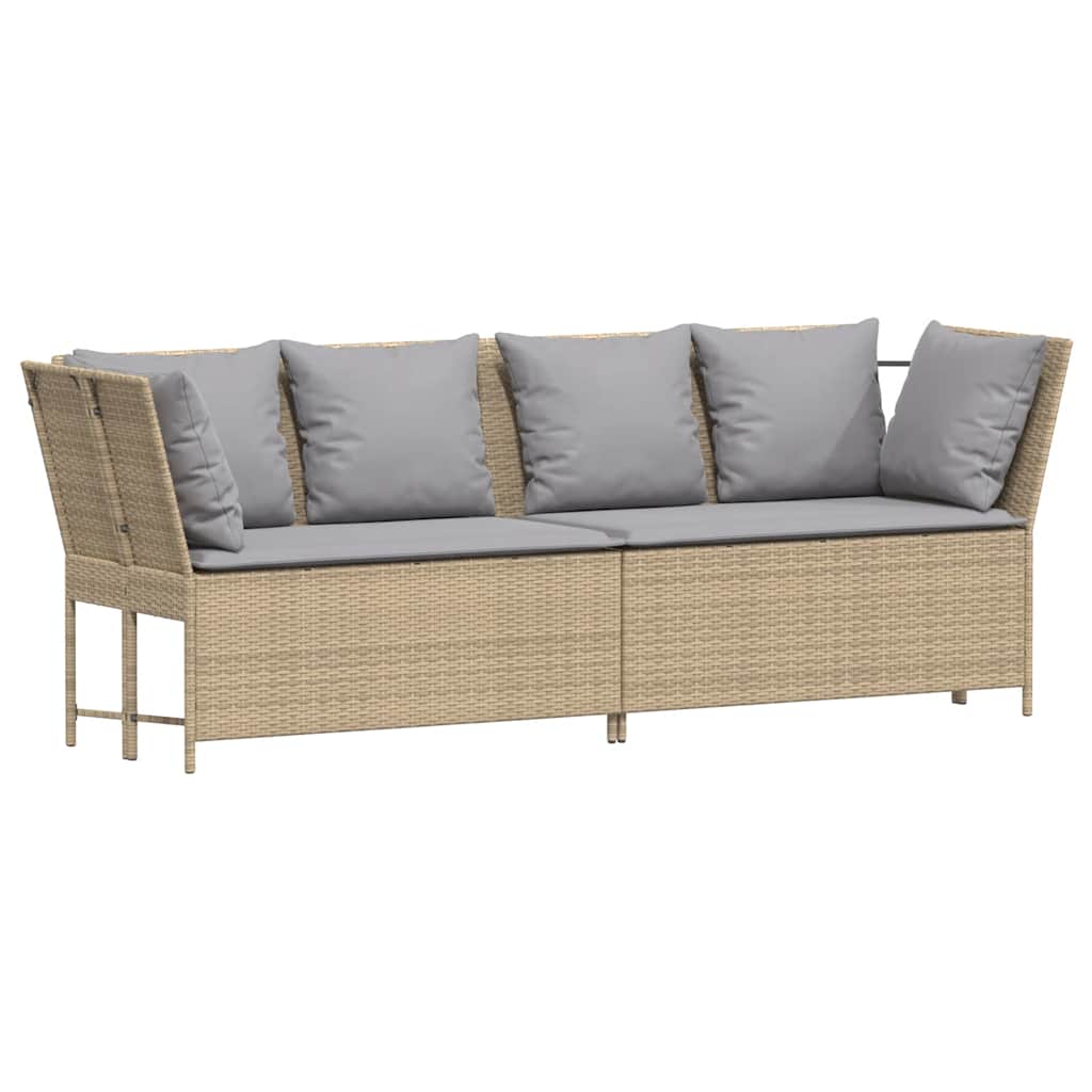 Tuinbank Met Kussens Poly Rattan