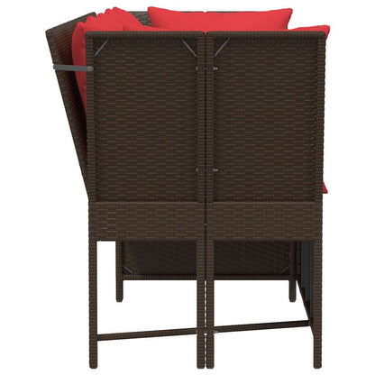 Tuinbank Met Kussens Poly Rattan
