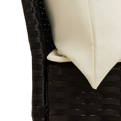 4-Delige Tuinset Met Kussens Poly Rattan