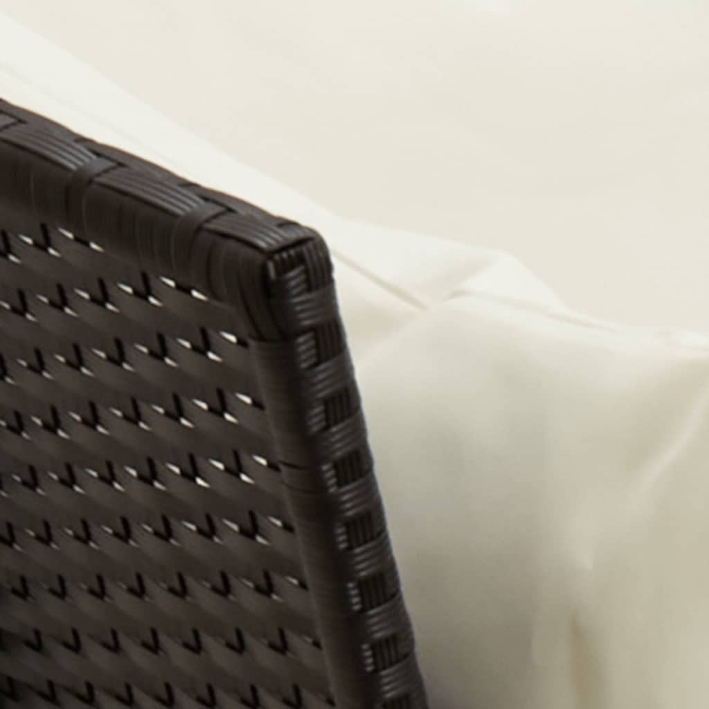 4-Delige Tuinset Met Kussens Poly Rattan