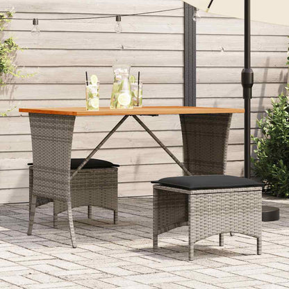 Tuintafel Met Acaciahouten Blad 105X75X72 Cm Poly Rattan