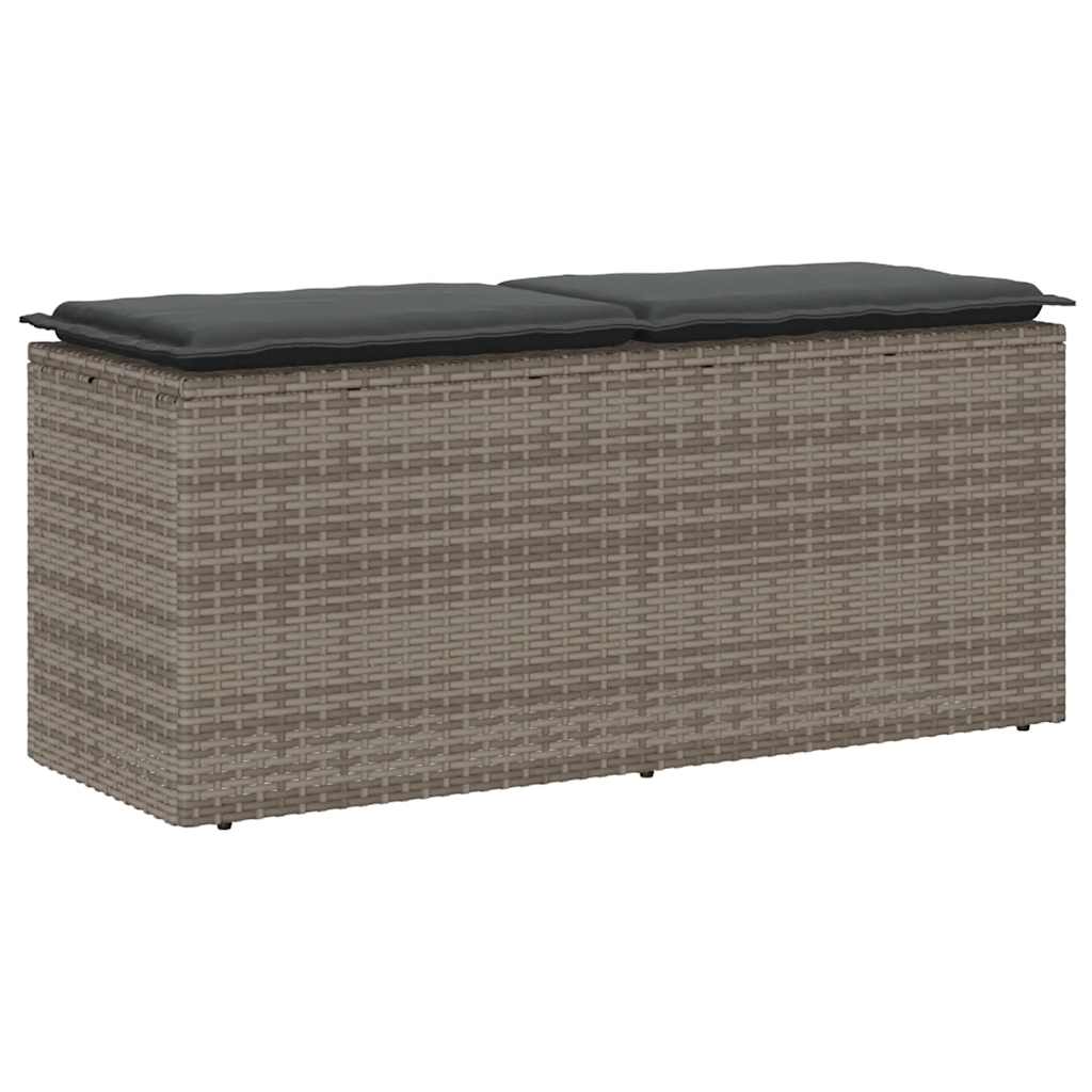 Tuinbank Met Kussen 110X40X44 Cm Poly Rattan