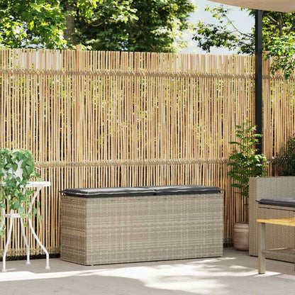 Tuinbank Met Kussen 110X40X44 Cm Poly Rattan