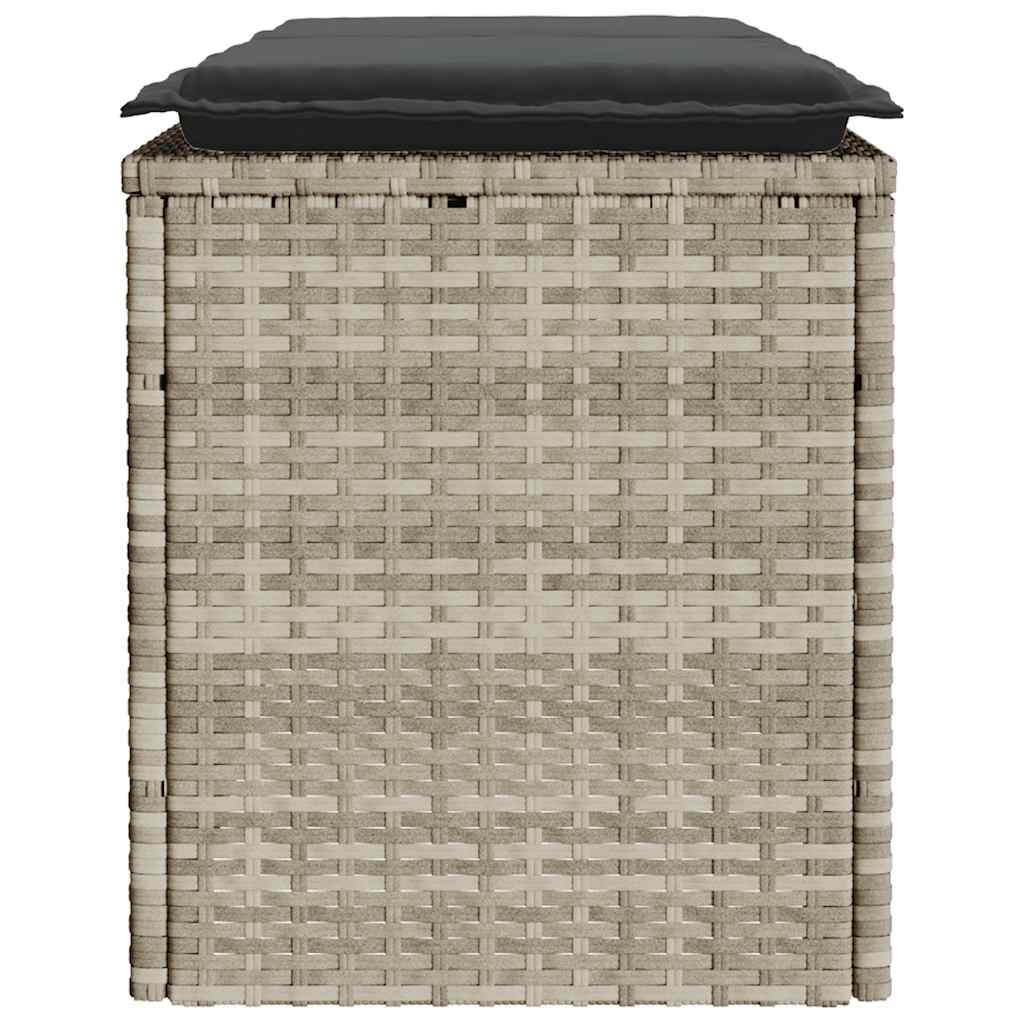 Tuinbank Met Kussen 110X40X44 Cm Poly Rattan