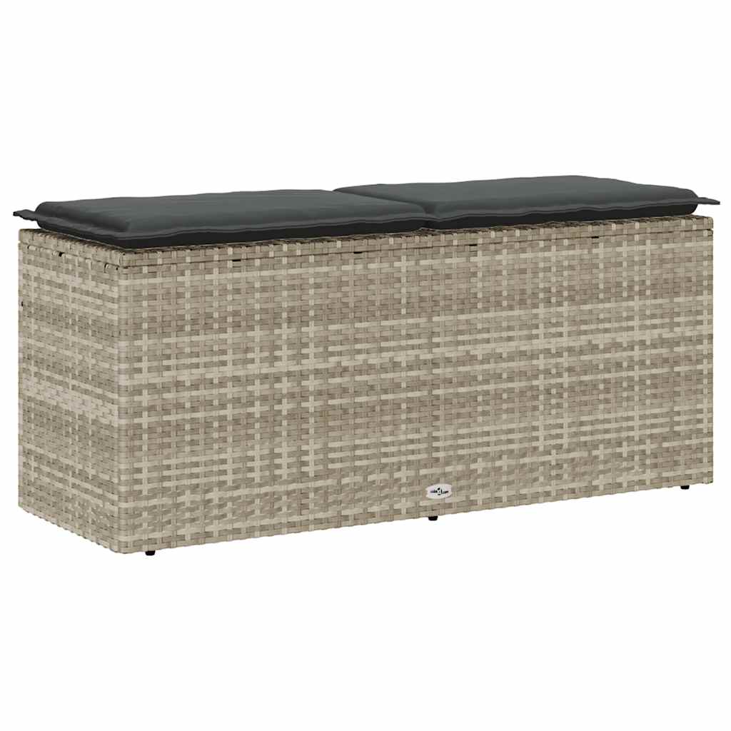 Tuinbank Met Kussen 110X40X44 Cm Poly Rattan