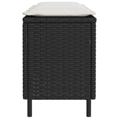 Tuinbank Met Kussen 110X30X40,5 Cm Poly Rattan