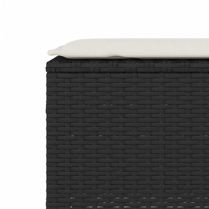 Tuinbank Met Kussen 110X30X40,5 Cm Poly Rattan