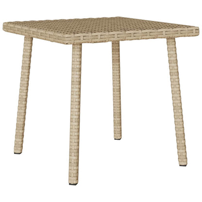 Tuin Salontafel Rechthoekig Poly Rattan