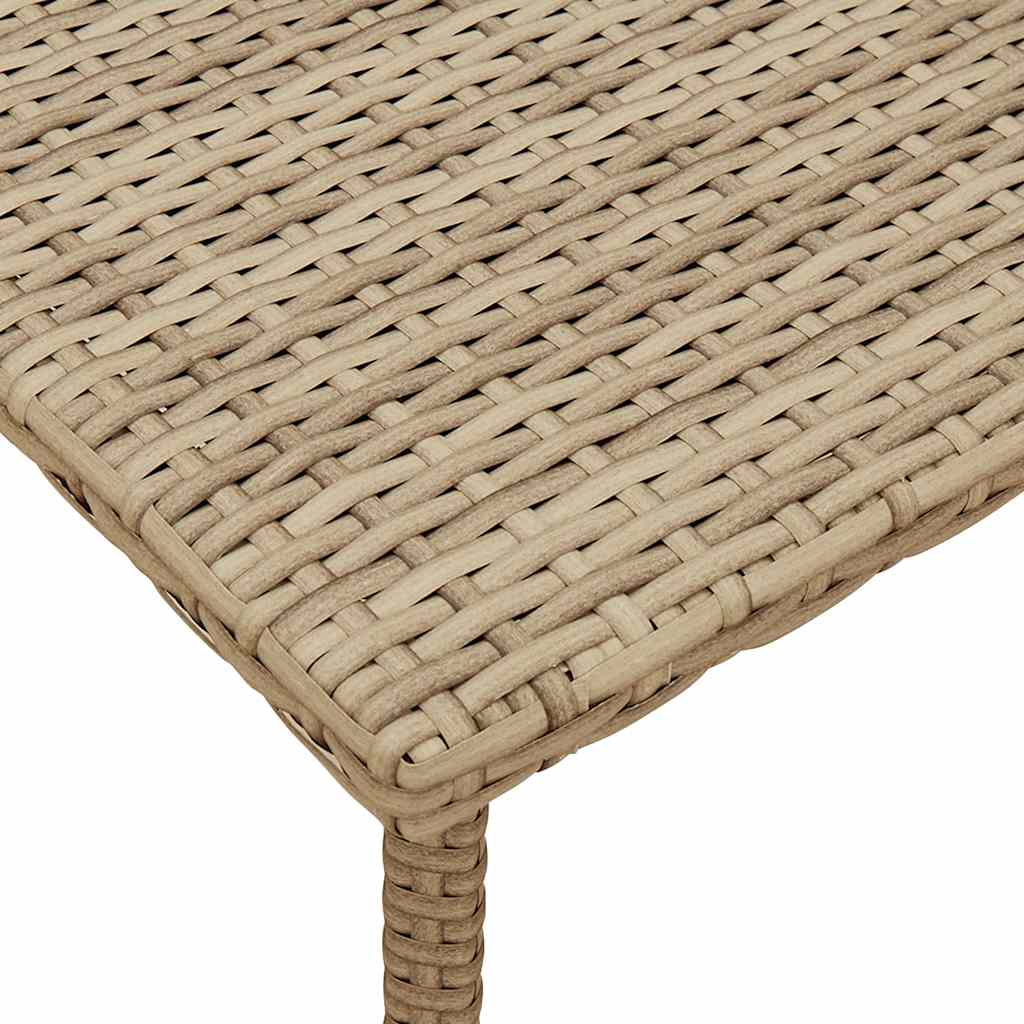 Tuin Salontafel Rechthoekig Poly Rattan