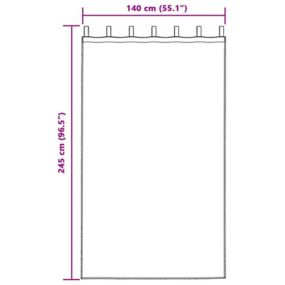 Gordijn Met Gordijnen 2 Pcs 245 X 140 Cm Fluweel Wijnrood