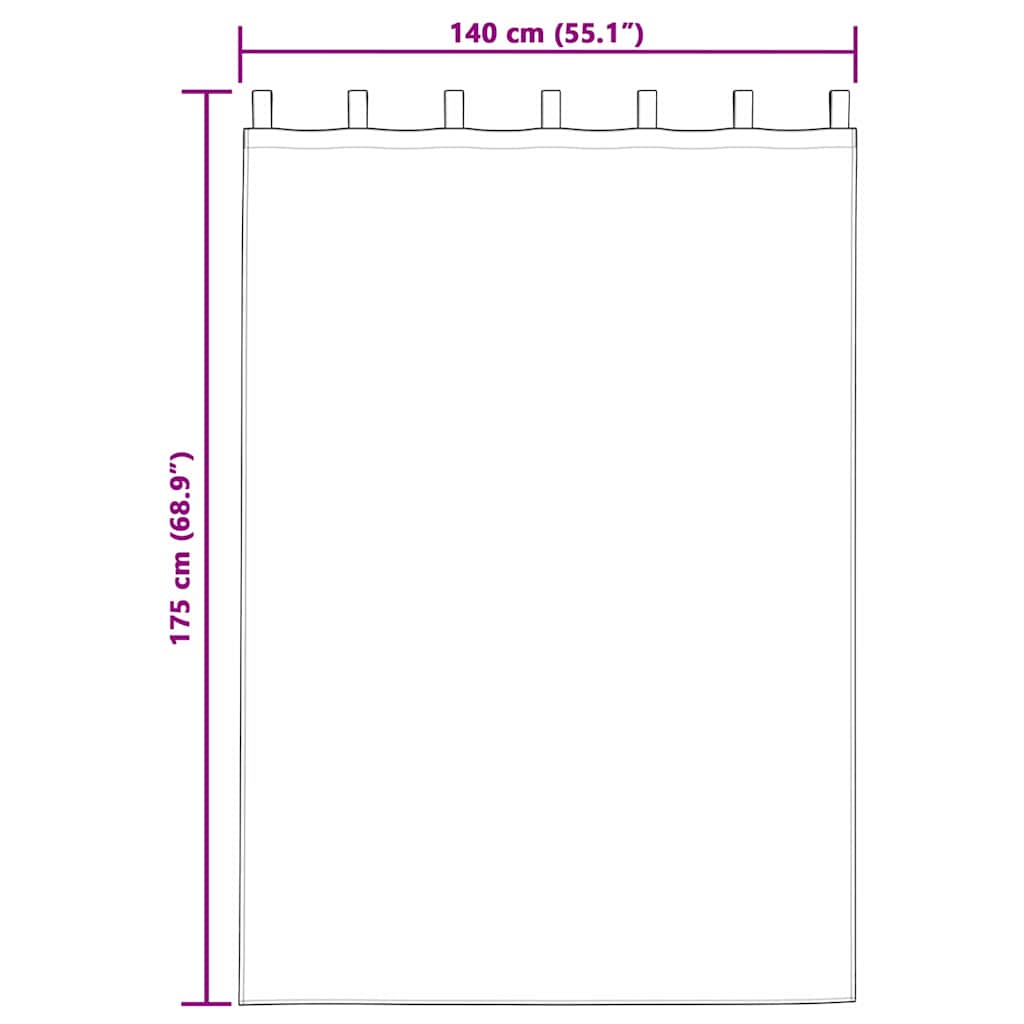 Gordijn Met Gordijnen 2 Pcs 175 X 140 Cm Fluweel Cappuccino