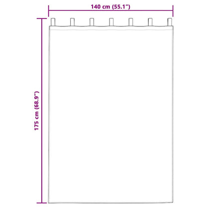 Gordijn Met Gordijnen 2 Pcs 175 X 140 Cm Fluweel Cappuccino