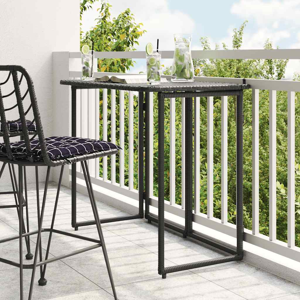 Tuintafel Inklapbaar 90X51X75 Cm Poly Rattan