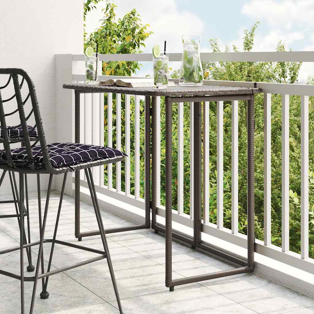 Tuintafel Inklapbaar 90X51X75 Cm Poly Rattan