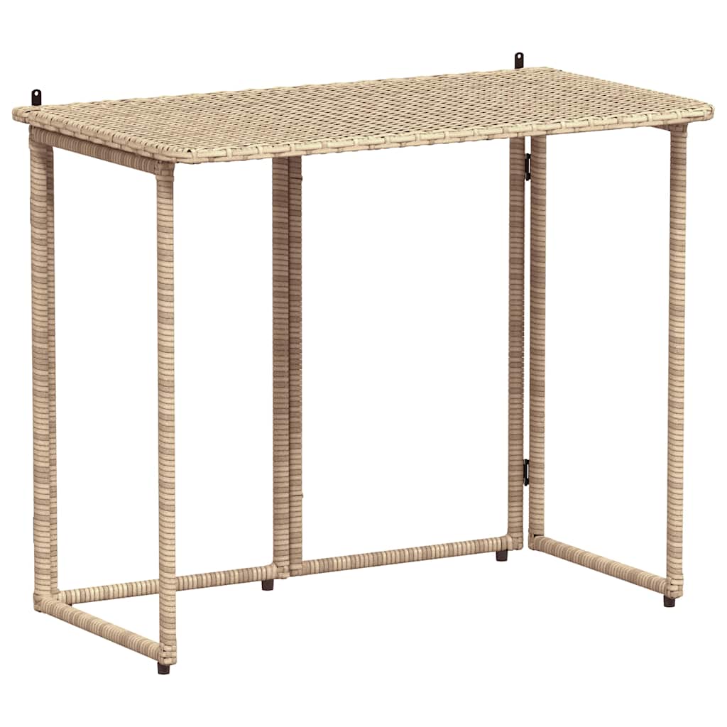 Tuintafel Inklapbaar 90X51X75 Cm Poly Rattan