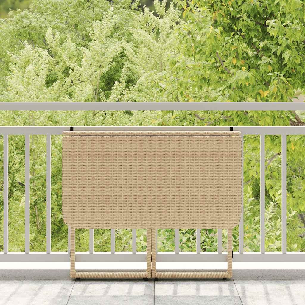 Tuintafel Inklapbaar 90X51X75 Cm Poly Rattan