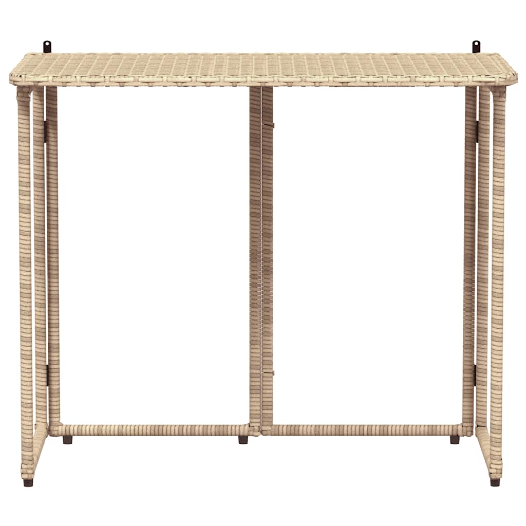 Tuintafel Inklapbaar 90X51X75 Cm Poly Rattan