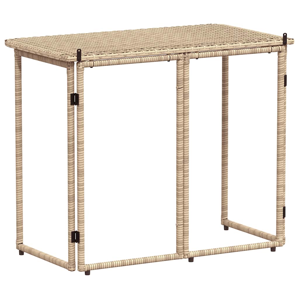 Tuintafel Inklapbaar 90X51X75 Cm Poly Rattan