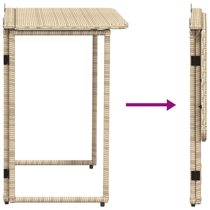 Tuintafel Inklapbaar 90X51X75 Cm Poly Rattan