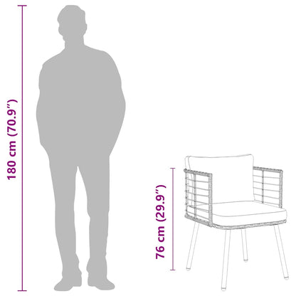 Tuinstoel Met Kussens Poly Rattan