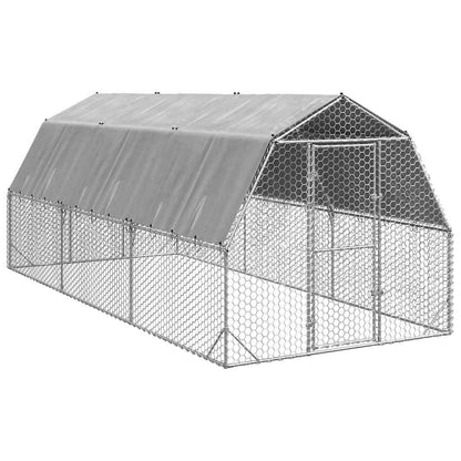 Kippenren Met Dak 2,5X2X2,25 M Gegalvaniseerd Staal