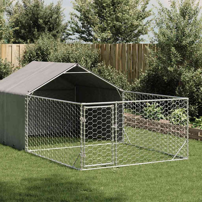 Hondenkennel Met Ren 6X3X1,9 M Gegalvaniseerd Staal