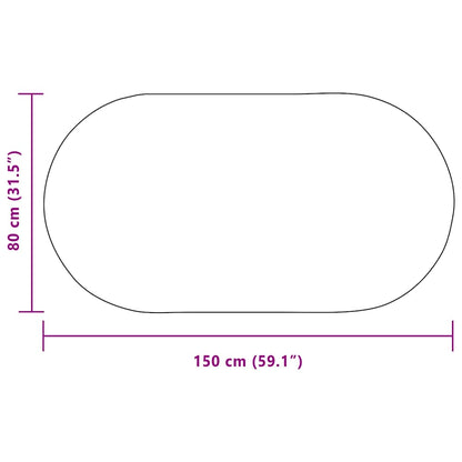 Vloerkleed Zizur Bruin 150 X 80 Cm Polypropyleen