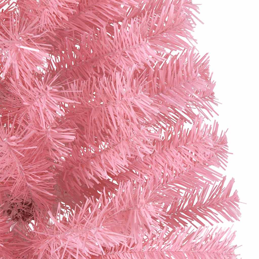 Kunstmatig Voorverlicht Kerstboom Met 300 Led Pvc Roze