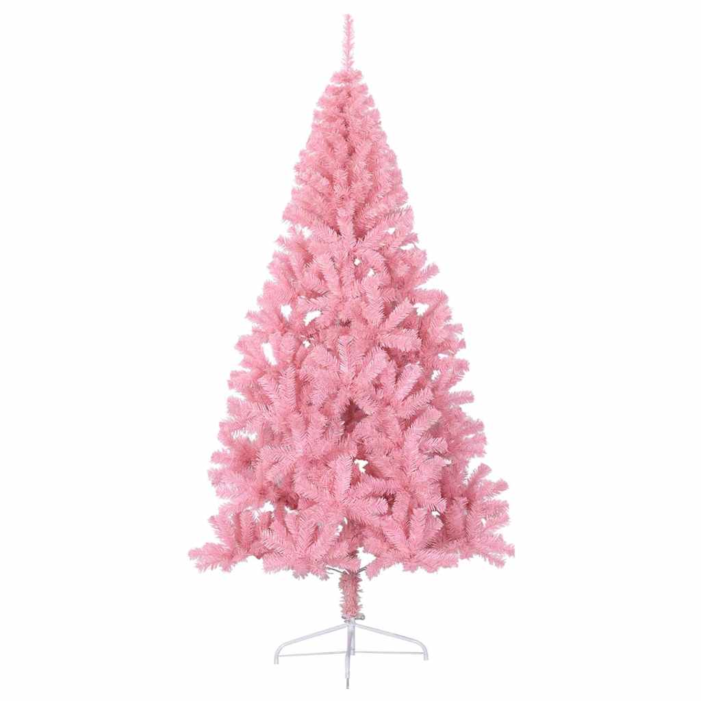 Kunstmatig Voorverlicht Kerstboom Met 300 Led Pvc Roze