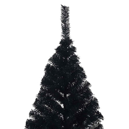 Kunstmatig Voorverlicht Kerstboom Met 300 Led Pvc Zwart