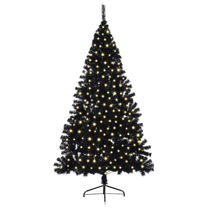 Kunstmatig Voorverlicht Kerstboom Met 300 Led Pvc Zwart
