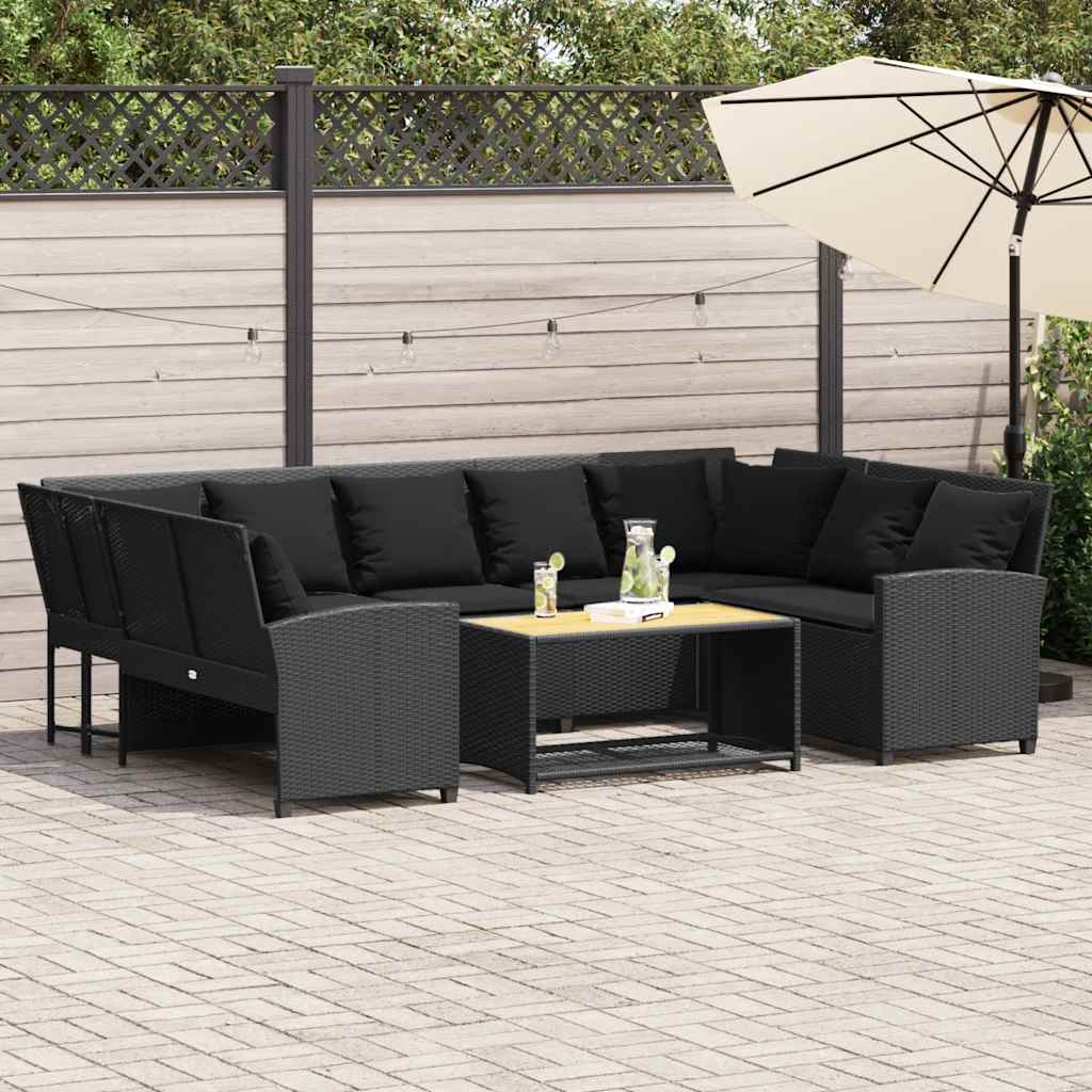 Tuinbank Met Kussens Poly Rattan