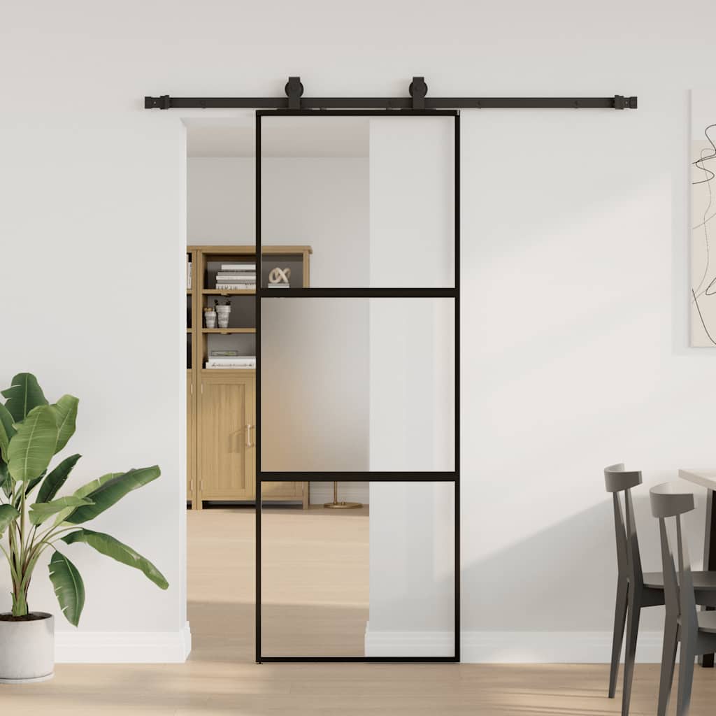 Schuifdeur Met Beslagset 76X205 Cm Gehard Glas