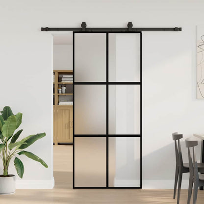 Schuifdeur Met Beslagset 90X205 Cm Gehard Glas
