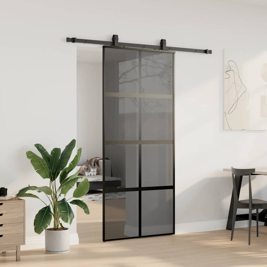 Schuifdeur Met Beslagset 90X205 Cm Gehard Glas
