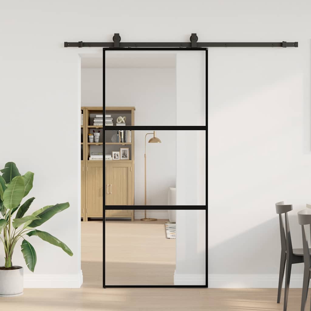 Schuifdeur Met Beslagset 76X205 Cm Gehard Glas