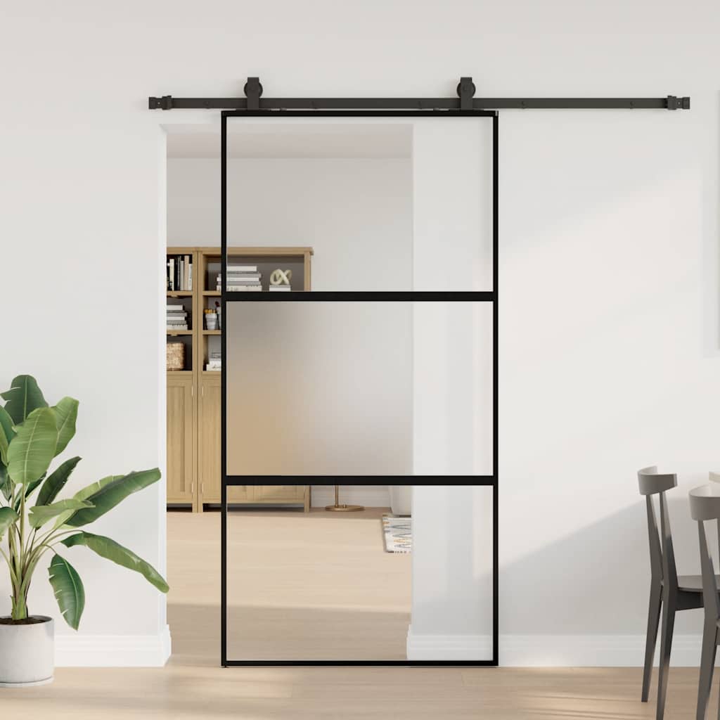 Schuifdeur Met Beslagset 76X205 Cm Gehard Glas
