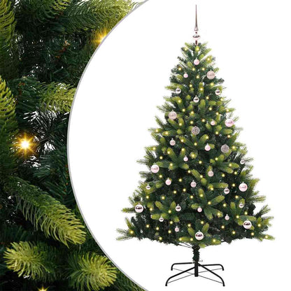 Kunstkerstboom Met Scharnier 300 Leds Groen Pvc En Pe
