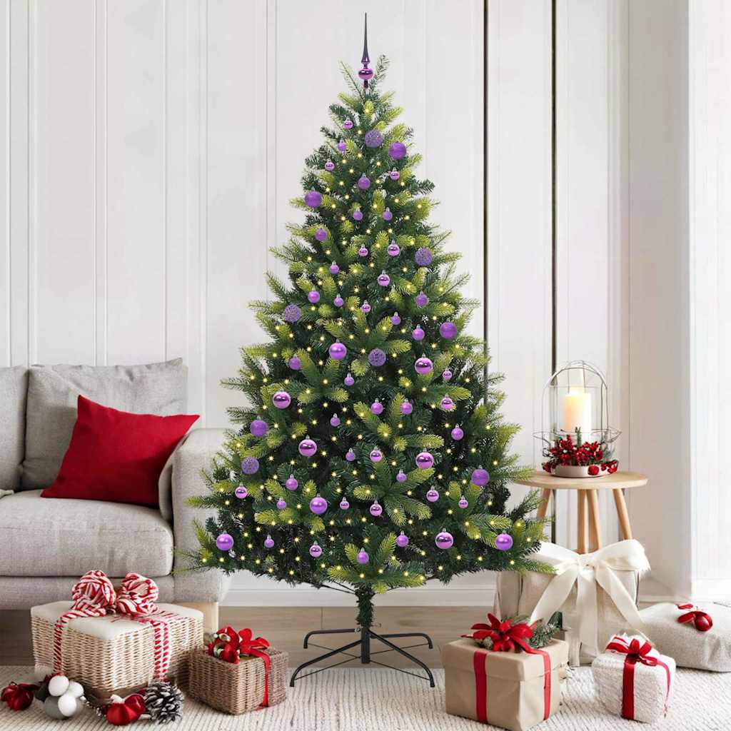 Kunstkerstboom Met Scharnier 300 Leds Groen Pvc En Pe