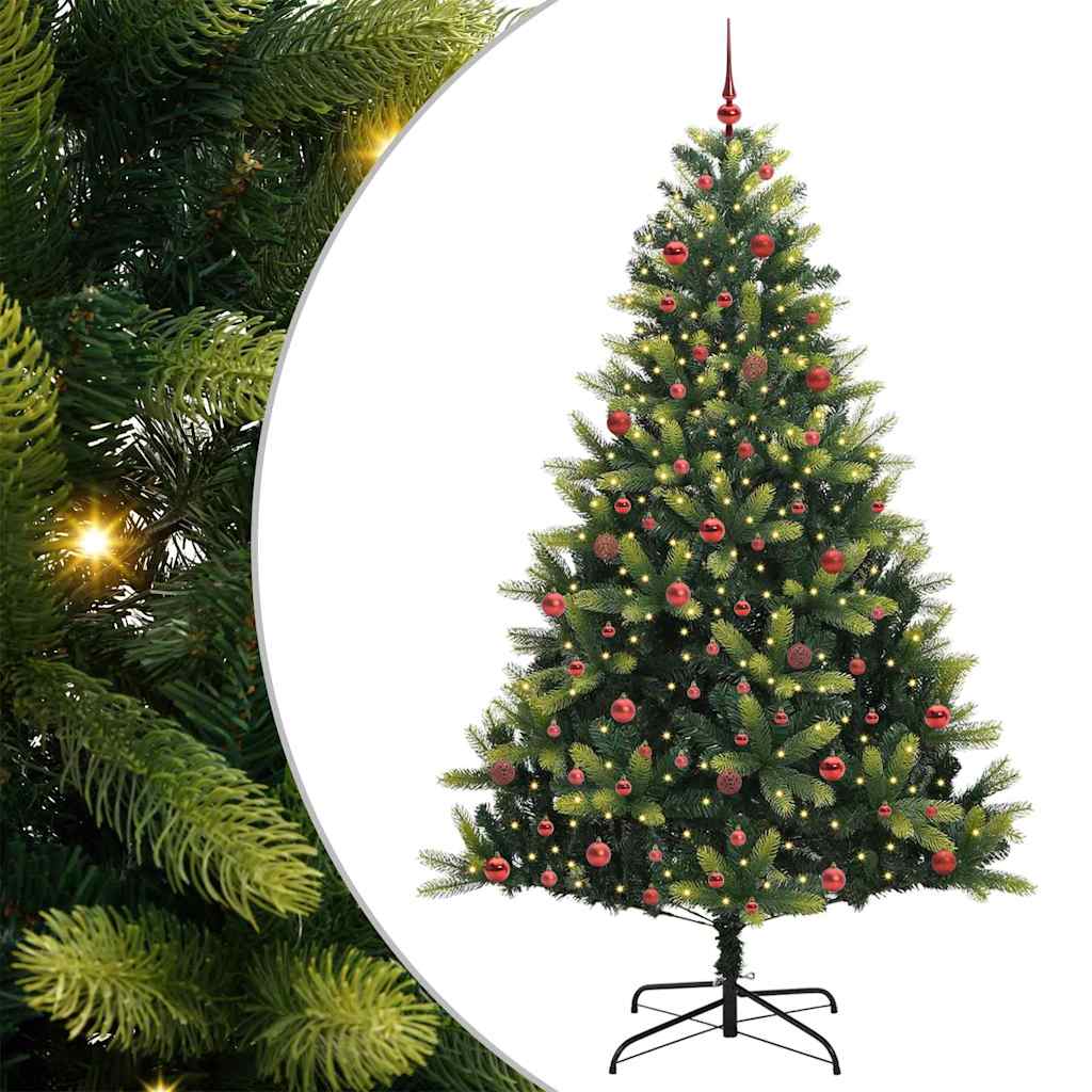Kunstkerstboom Met Scharnier 300 Leds Groen Pvc En Pe