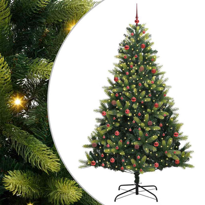 Kunstkerstboom Met Scharnier 300 Leds Groen Pvc En Pe