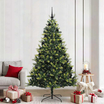 Kunstkerstboom Met Scharnier 300 Leds Groen Pvc En Pe