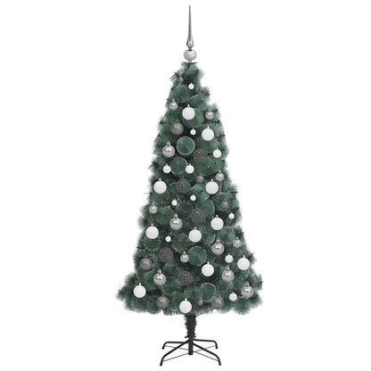 Artificial Pre-Lit Kerstboom Met Bal Set Groen 150 Cm Pet