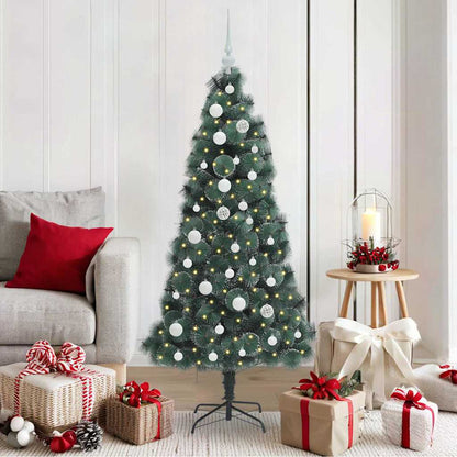 Artificial Pre-Lit Kerstboom Met Bal Set Groen 150 Cm Pet