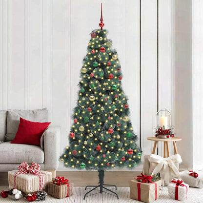 Artificial Pre-Lit Kerstboom Met Bal Set Groen 150 Cm Pet