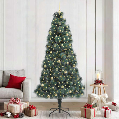 Artificial Pre-Lit Kerstboom Met Bal Set Groen 150 Cm Pet