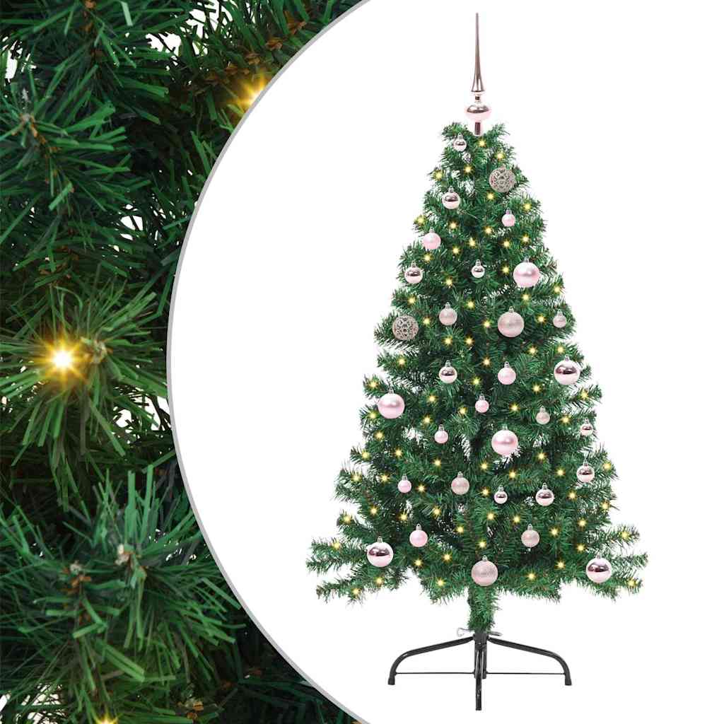 Kunstmatig Voorverlicht Kerstboom Met 300 Led Pvc Groen