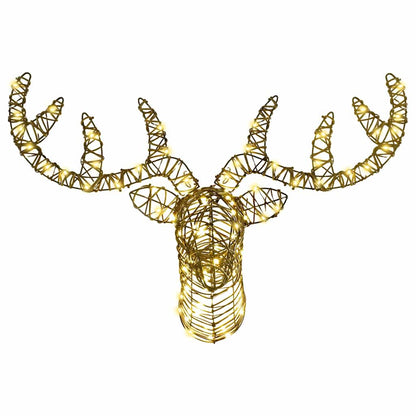 Rendier Trek Slede Met 140 Led Warmwit 60 Cm