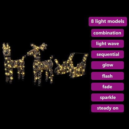 Rendier Trek Slede Warmwit 52.5 X 28 X 32.5 Cm