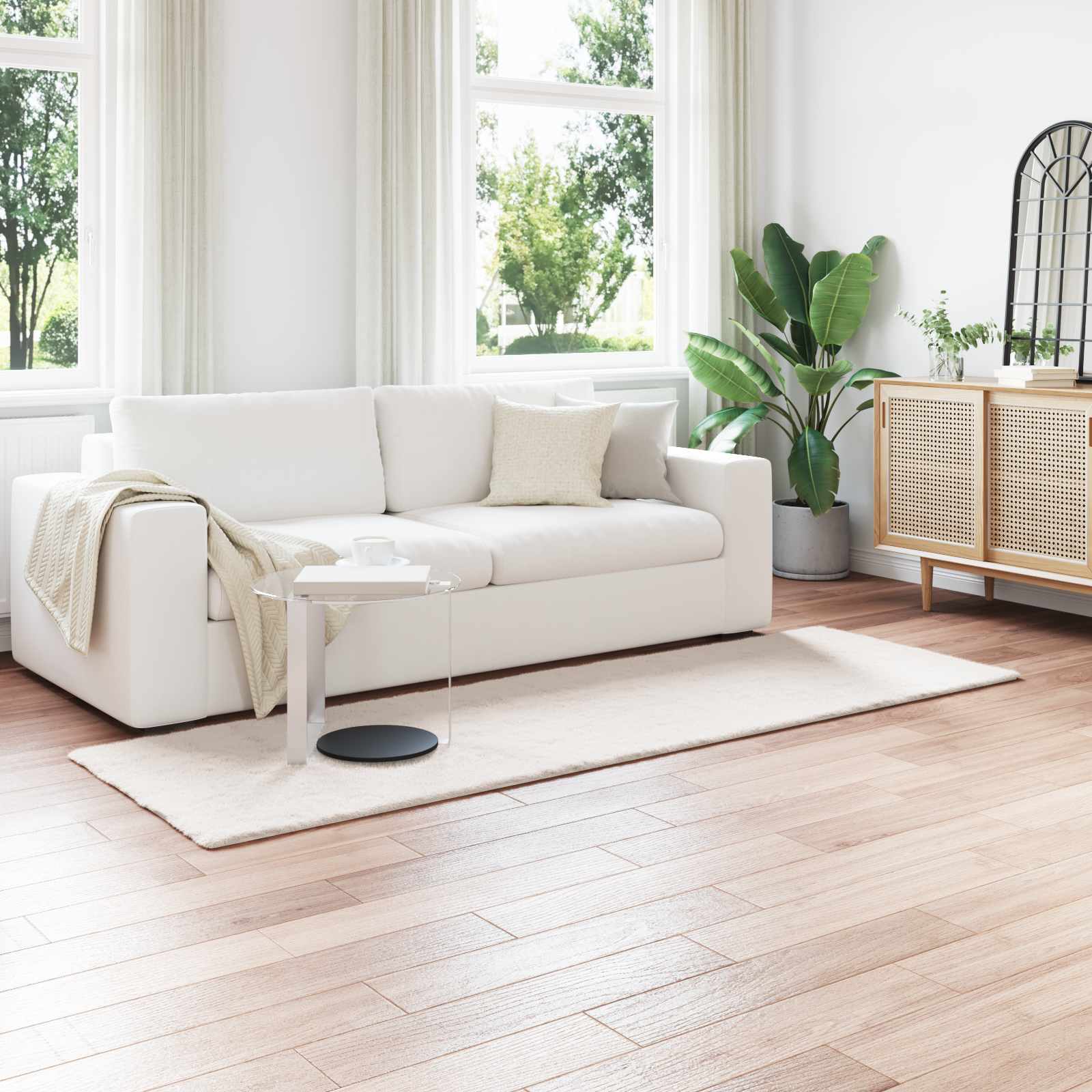 Nep Konijnenbont Tapijt Olite Polyester Crème